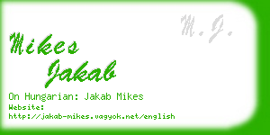 mikes jakab business card